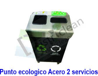 Punto ecologico Acero 2 puestos